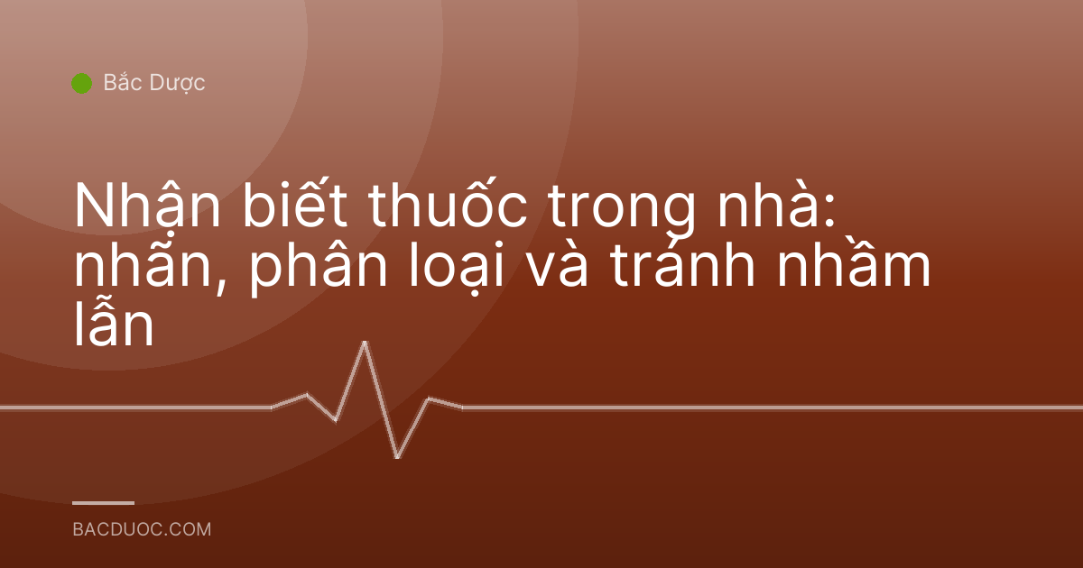 Nhận biết thuốc trong nhà: nhãn, phân loại và tránh nhầm lẫn